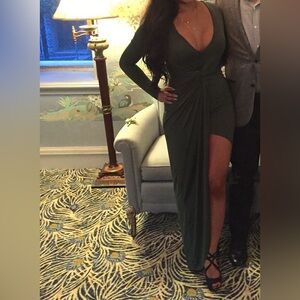 GoJane Deep Green Long Sleeve Dress